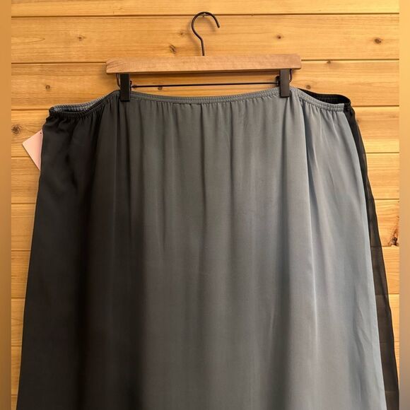 NWT Citron Santa Monica Size 3X Black Gray Ombré Pull On Maxi Skirt - Picture 5 of 12